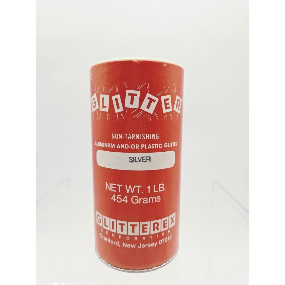 Vintage Glitterex Corp. Glitter 1lb Silver